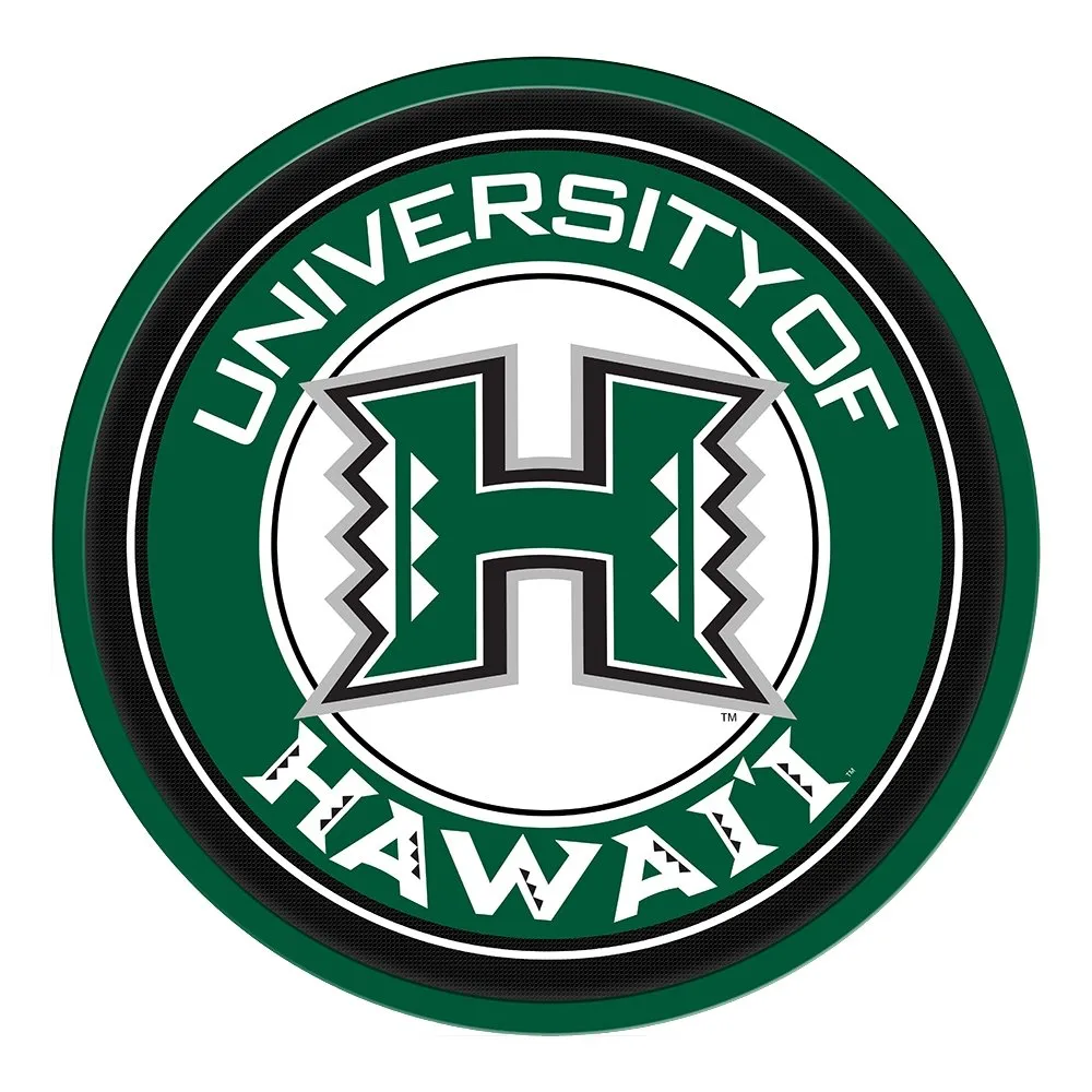 Hawaii Rainbow Warriors: Modern Disc Wall Sign