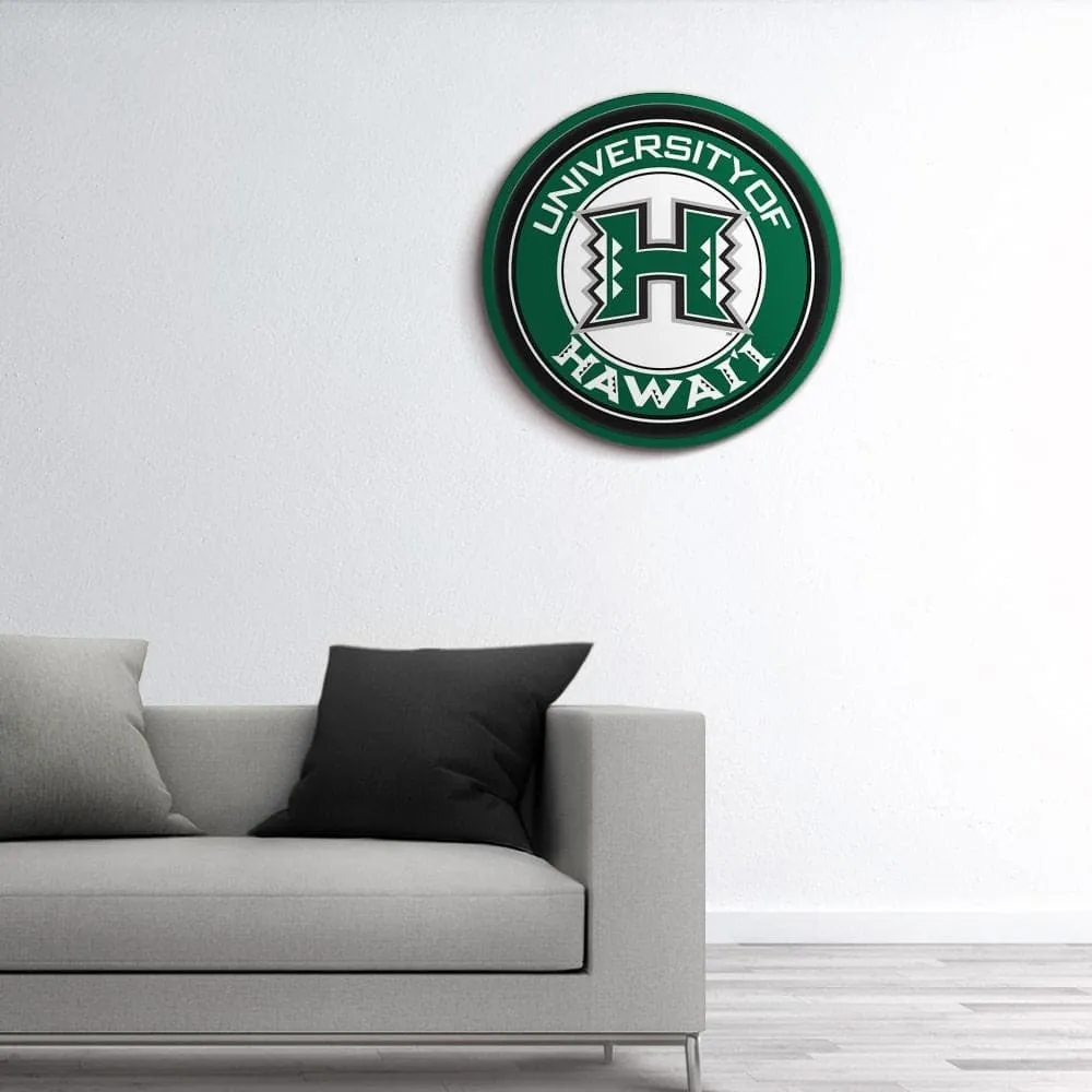 Hawaii Rainbow Warriors: Modern Disc Wall Sign