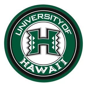 Hawaii Rainbow Warriors: Modern Disc Wall Sign