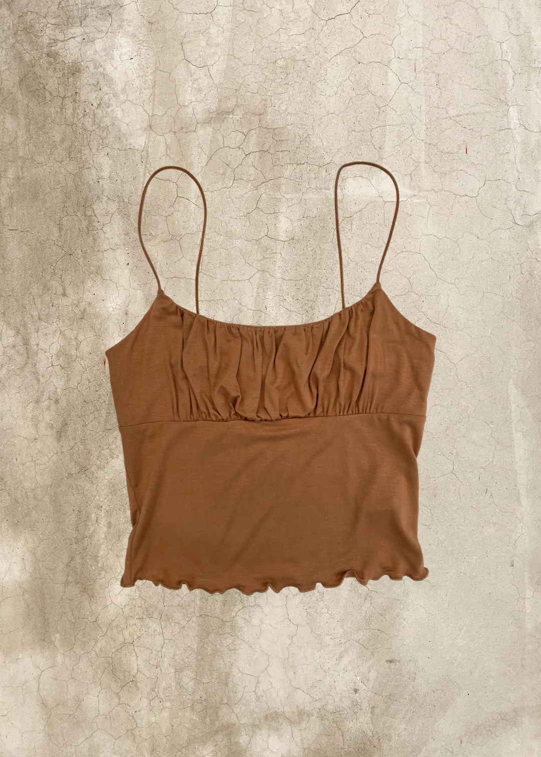 Hazel Bubble Cami Top - Beige