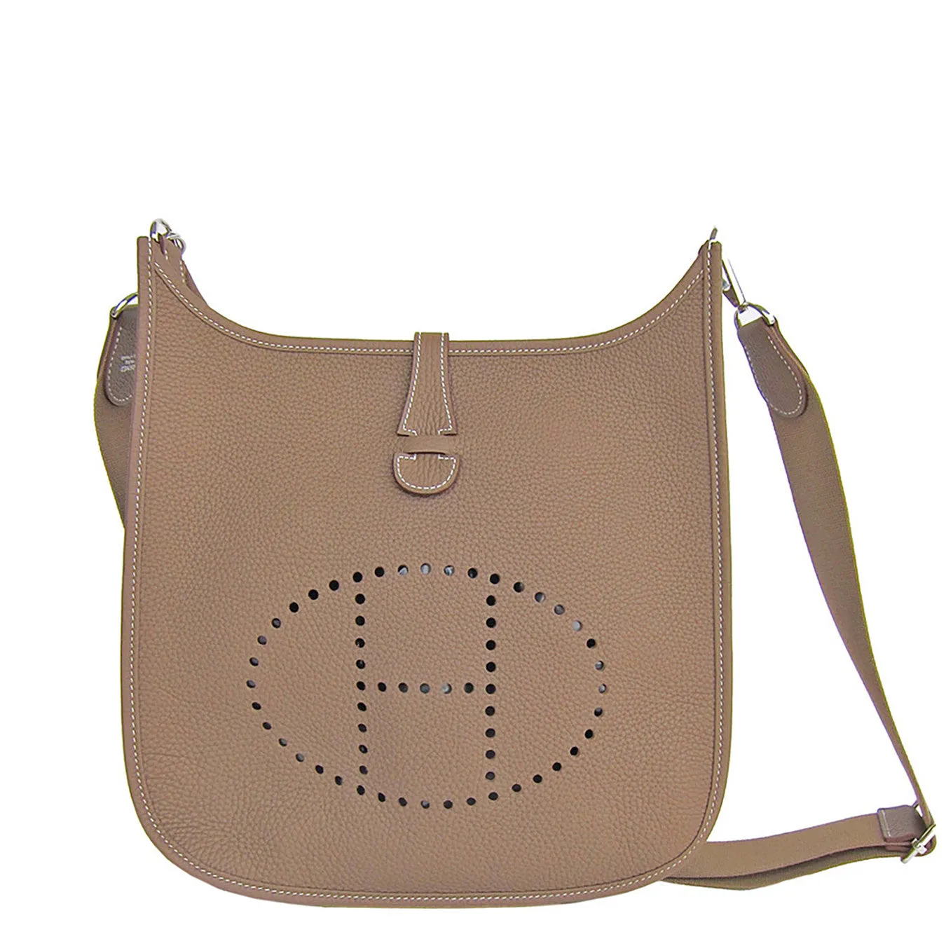 Hermes Etoupe Evelyne PM Messenger Leather Shoulder Handbag Perfect Gift
