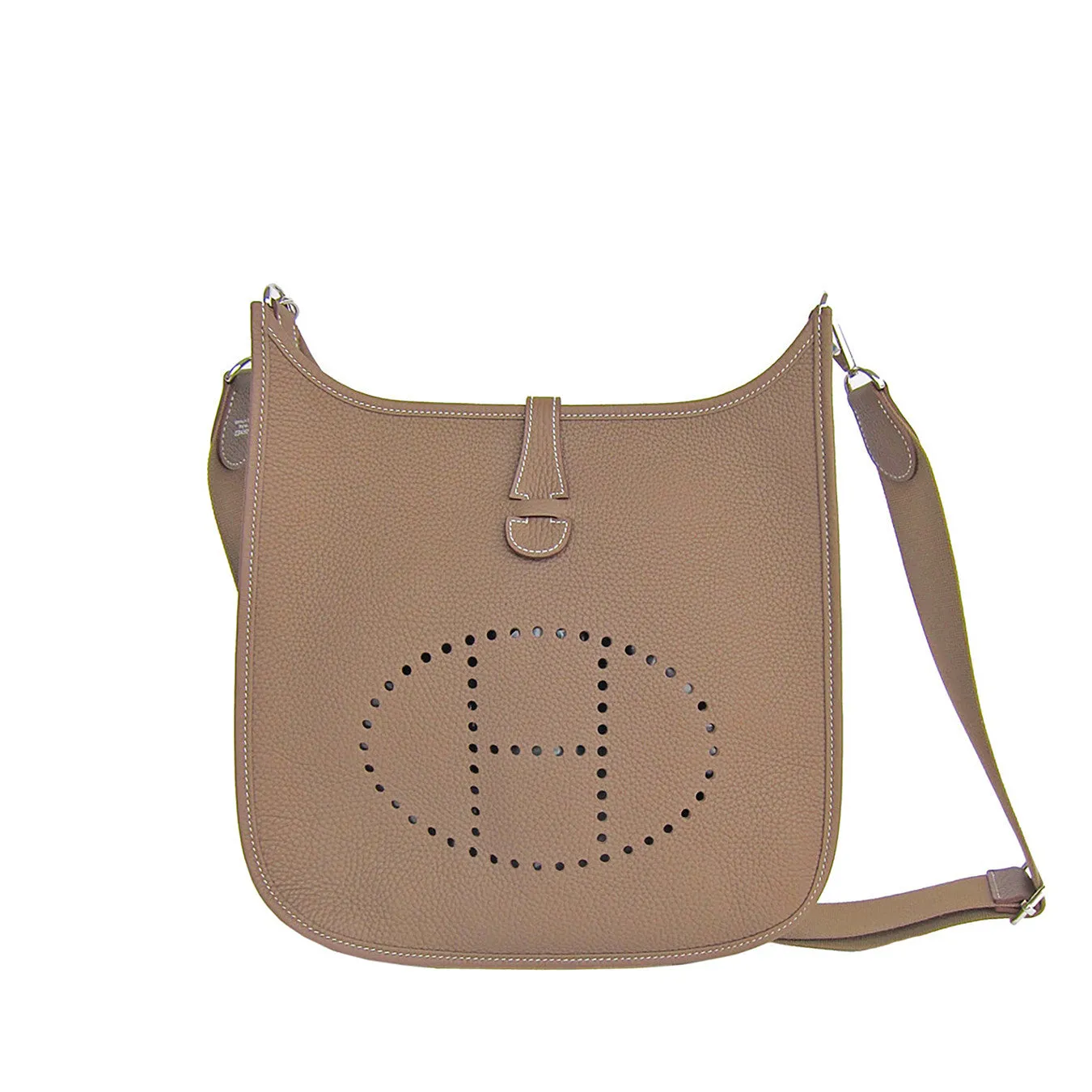 Hermes Etoupe Evelyne PM Messenger Leather Shoulder Handbag Perfect Gift
