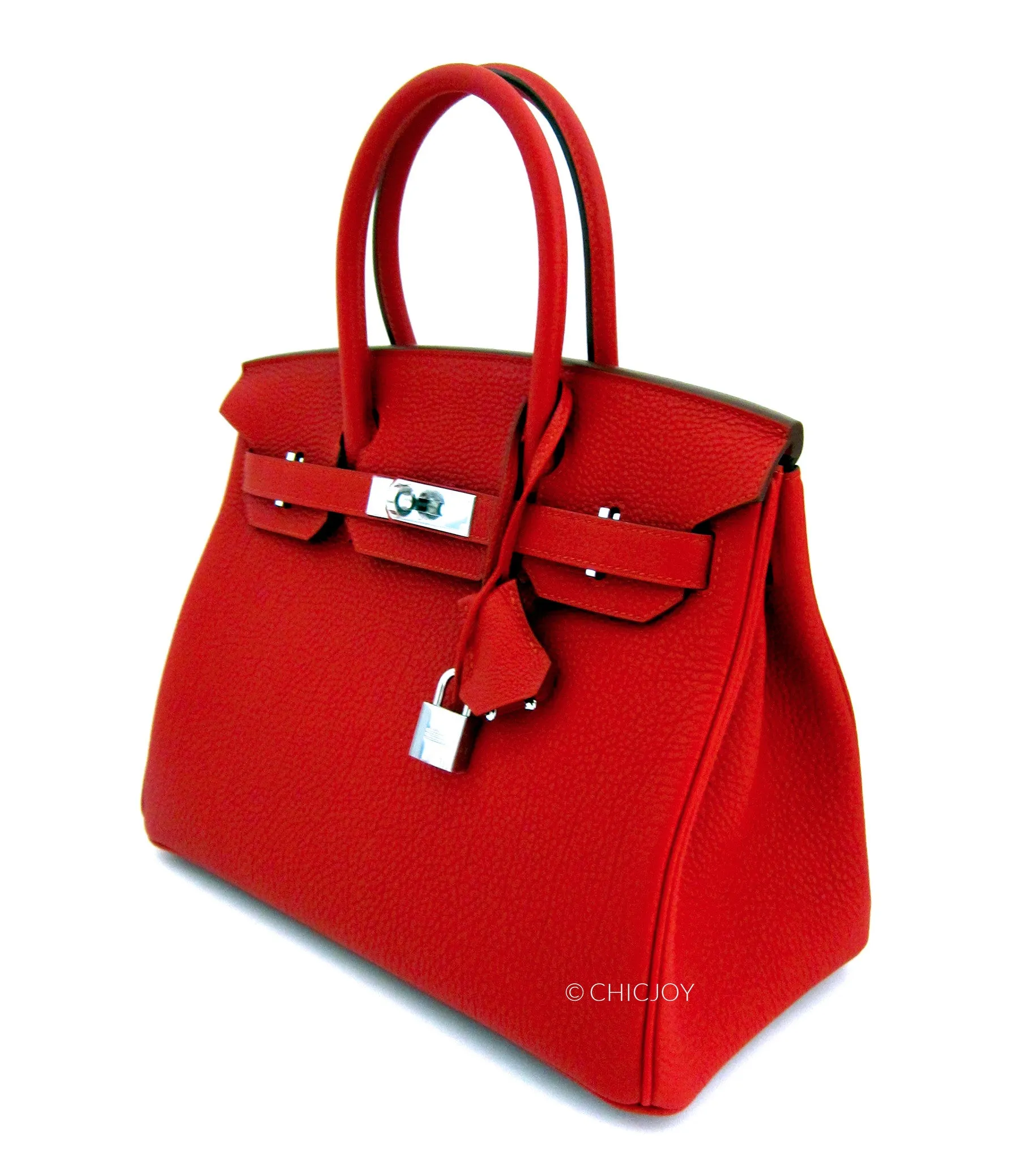 Hermes Vermillion 30cm Togo Birkin PHW