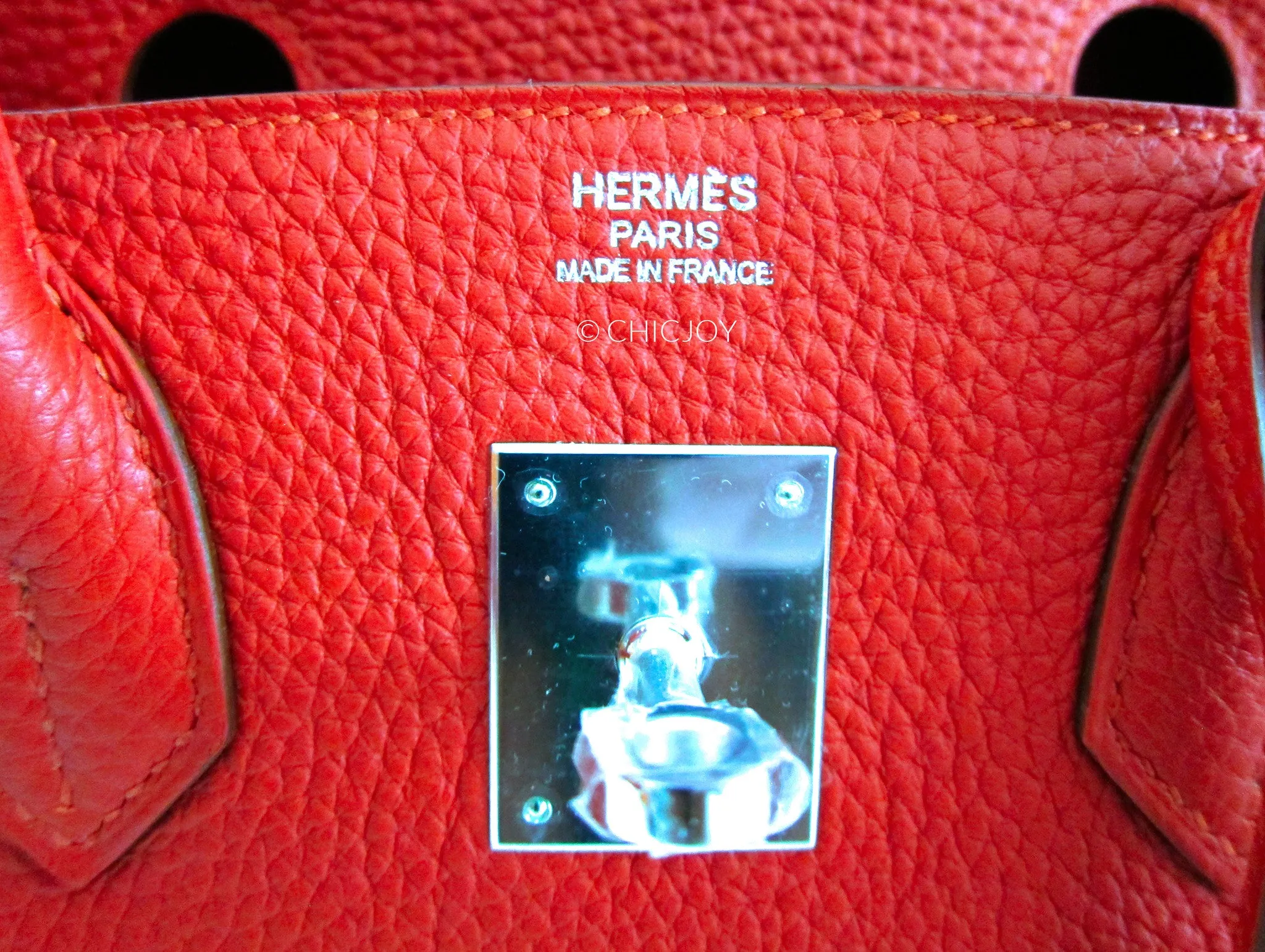 Hermes Vermillion 30cm Togo Birkin PHW