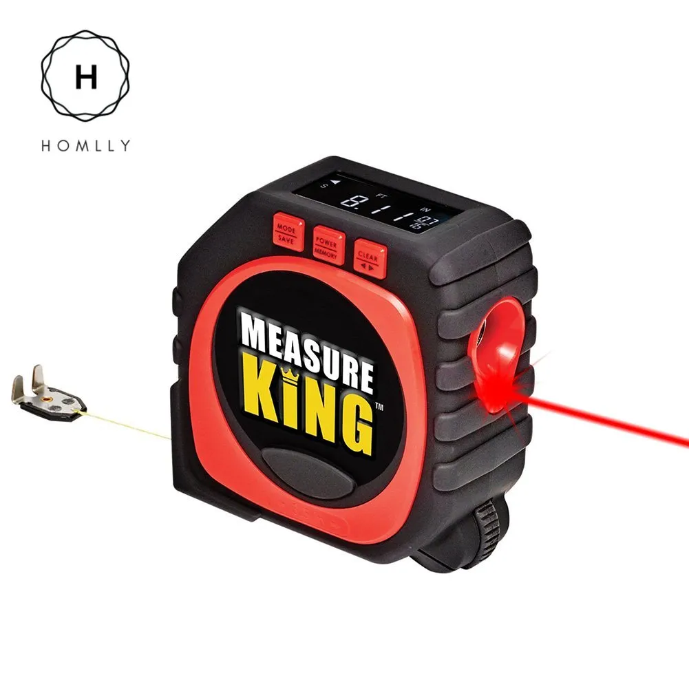 Homlly 3 in 1 LED Digital Display Laser Measure King Roller Tape