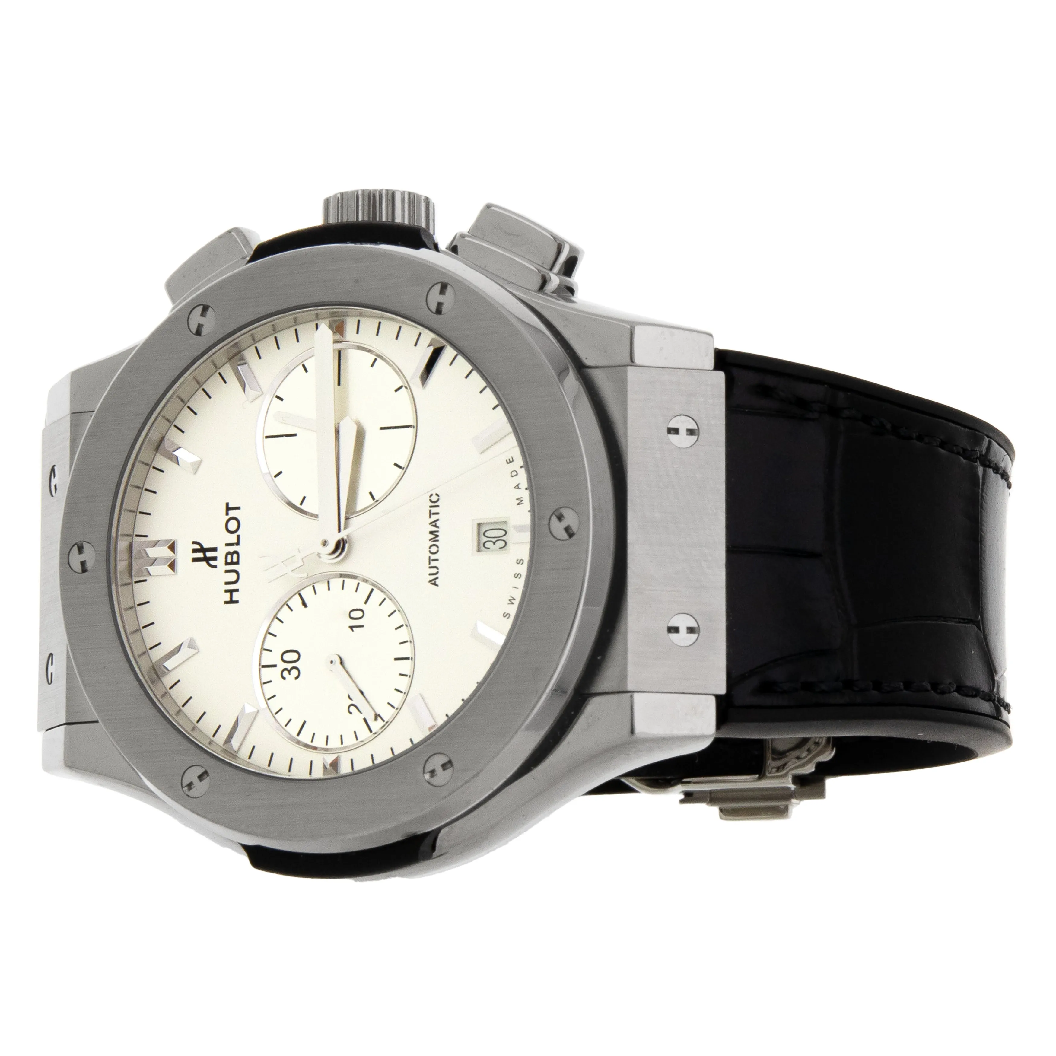 Hublot Classic Fusion Chronograph Titanium Opaline Dial 45mm 521.NX.2611.LR