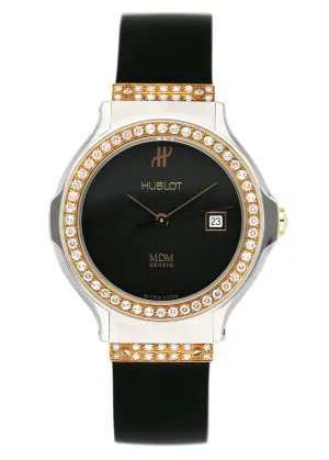 Hublot M D M 1391.2.054 Diamond Dial Two Tone Ladies Watch