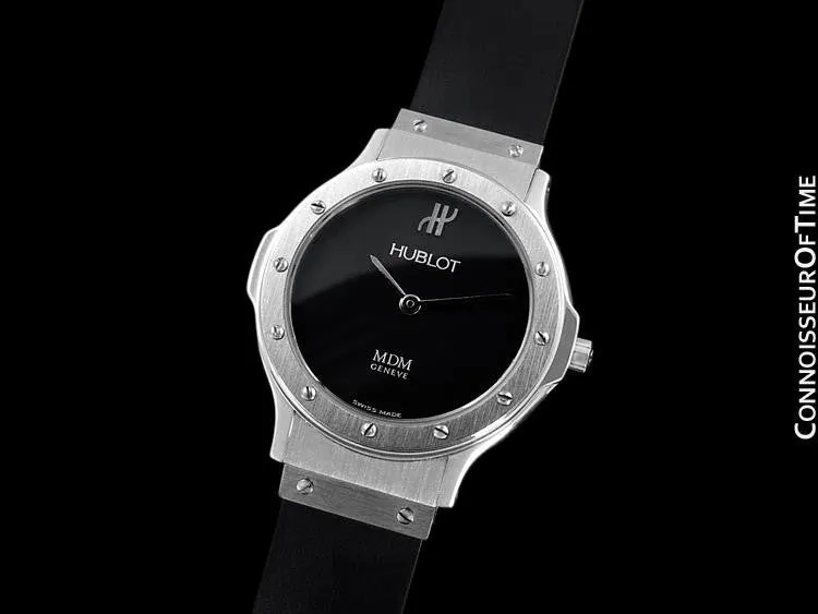Hublot MDM Ladies Rubber Bracelet Watch - Stainless Steel