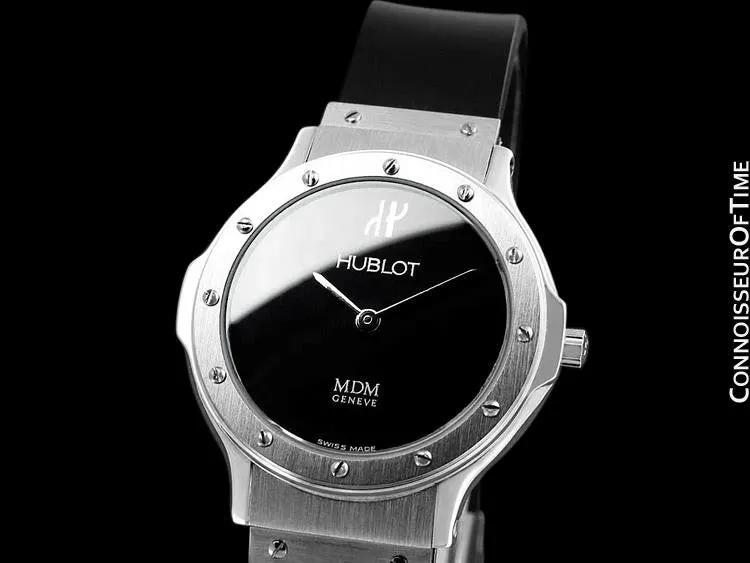 Hublot MDM Ladies Rubber Bracelet Watch - Stainless Steel