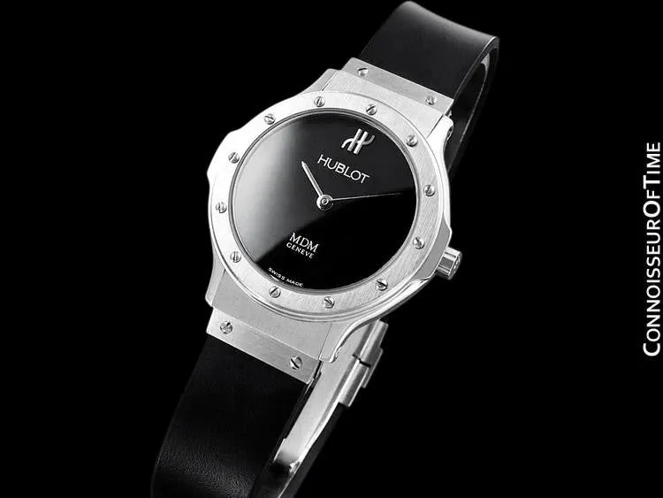 Hublot MDM Ladies Rubber Bracelet Watch - Stainless Steel