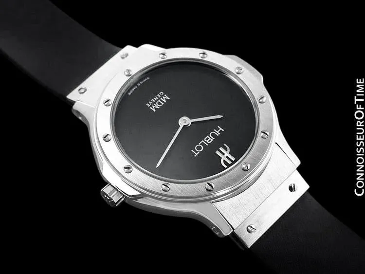 Hublot MDM Ladies Rubber Bracelet Watch - Stainless Steel