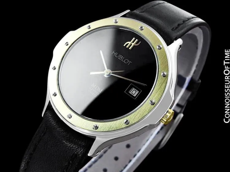 Hublot MDM Two-Tone Midsize Mens Watch - Stainless Steel & 18K Gold