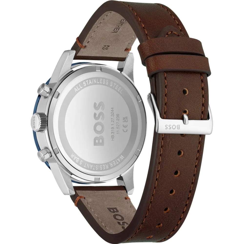 Hugo Boss Allure Brown Leather Strap Men's Watch 1513921