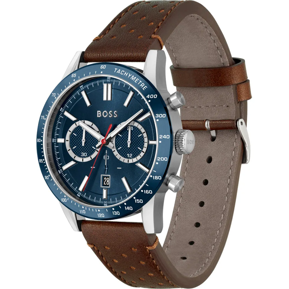 Hugo Boss Allure Brown Leather Strap Men's Watch 1513921