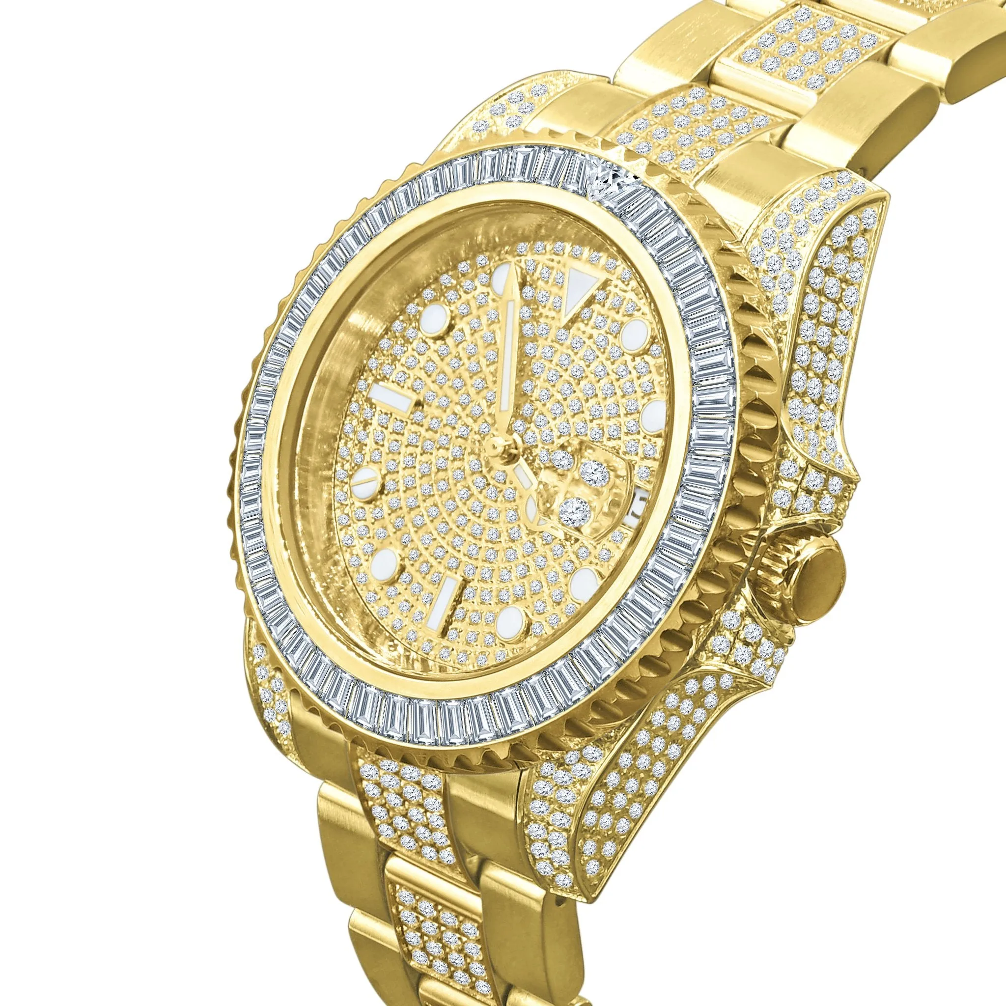 HURRICANE GOLD PLATED STAINLESS STEEL WATCH | 530382