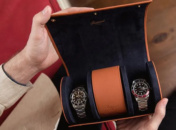 Hyde Park Three Watch Roll - Tan