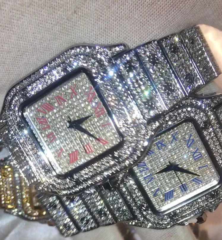 Iced Out watches | Iced Out Watch | Luxury Watch | Diamond Watch | Timepieces | Luxury Watch | Diamond Watch Mens | Womens Watch Silver