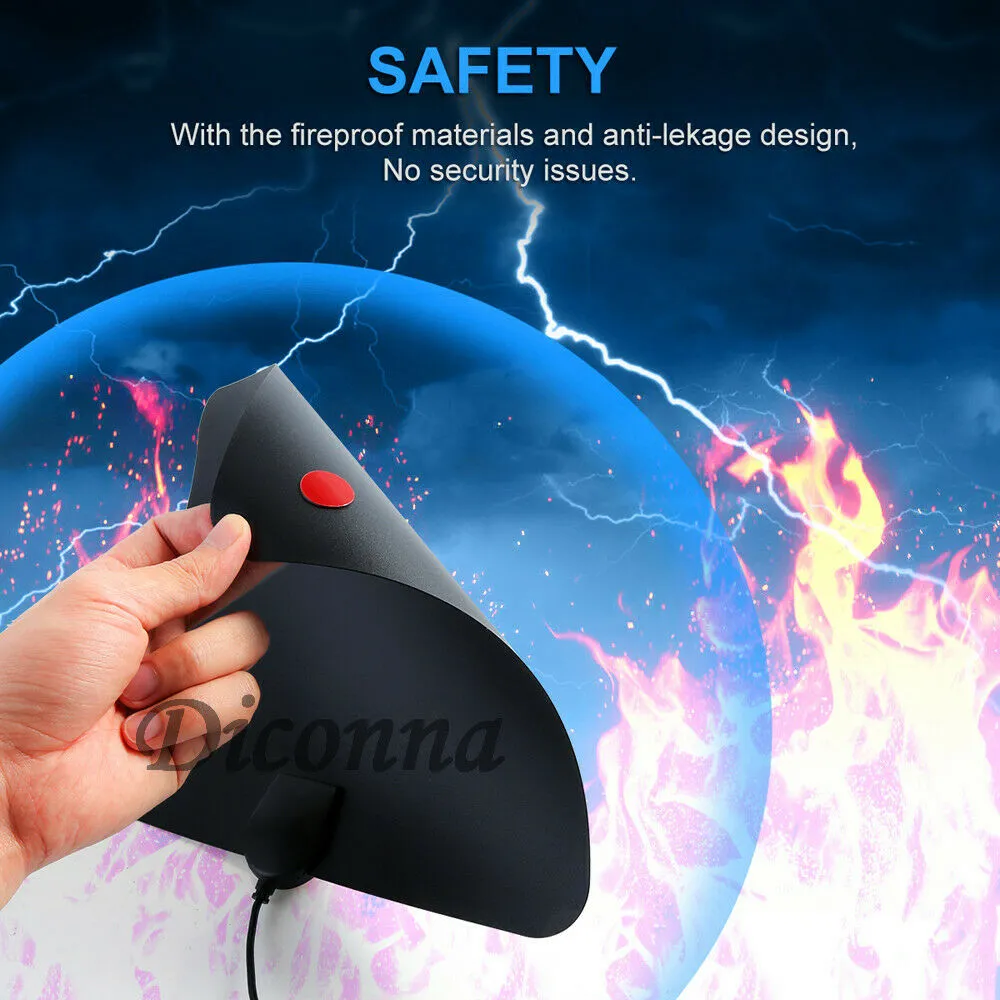 Indoor TV Antenna  Digital Aerial HD Freeview Amplified Thin HDTV 450 Mile Range black