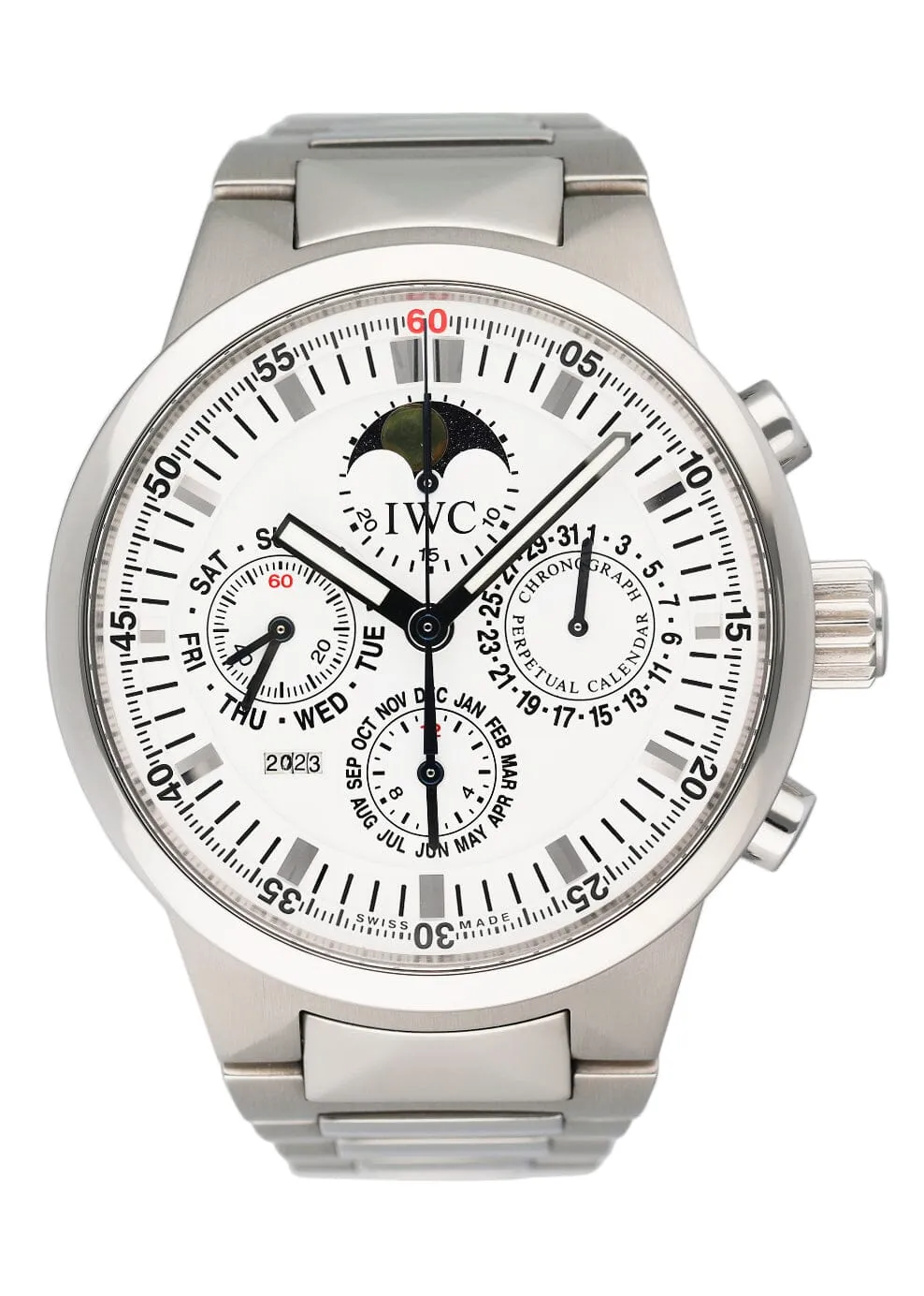 IWC GST Perpetual Calendar IW3756-19 White Dial Mens Watch With Box