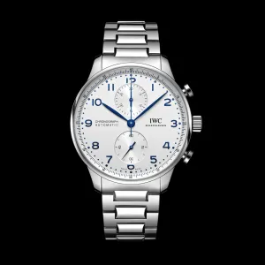 IWC Portugieser Chronograph Watch, 41mm Silver Dial, IW371617