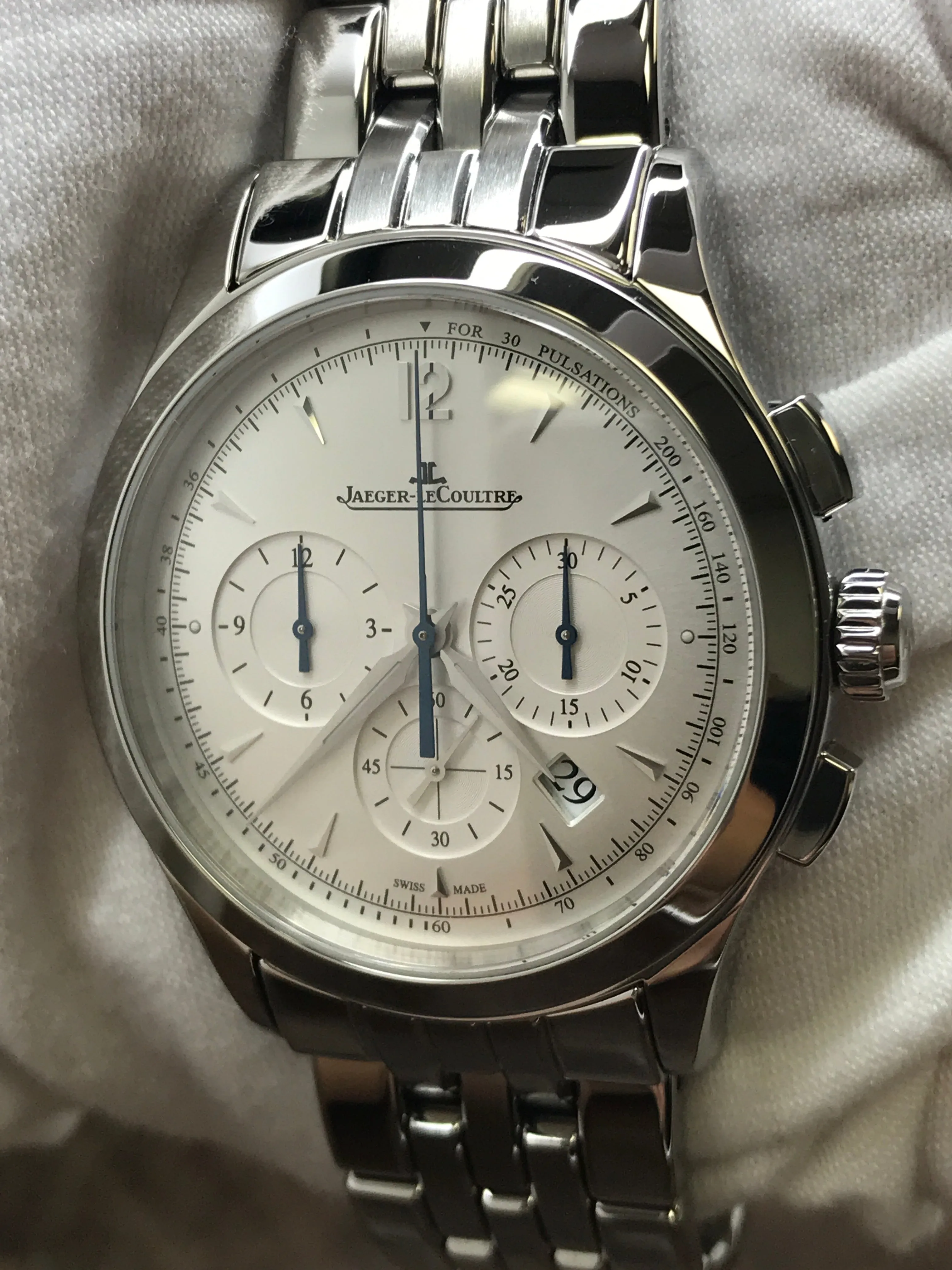 Jaeger-Lecoultre Master Chronograph Q1538120 Silver Dial Automatic Men's Watch