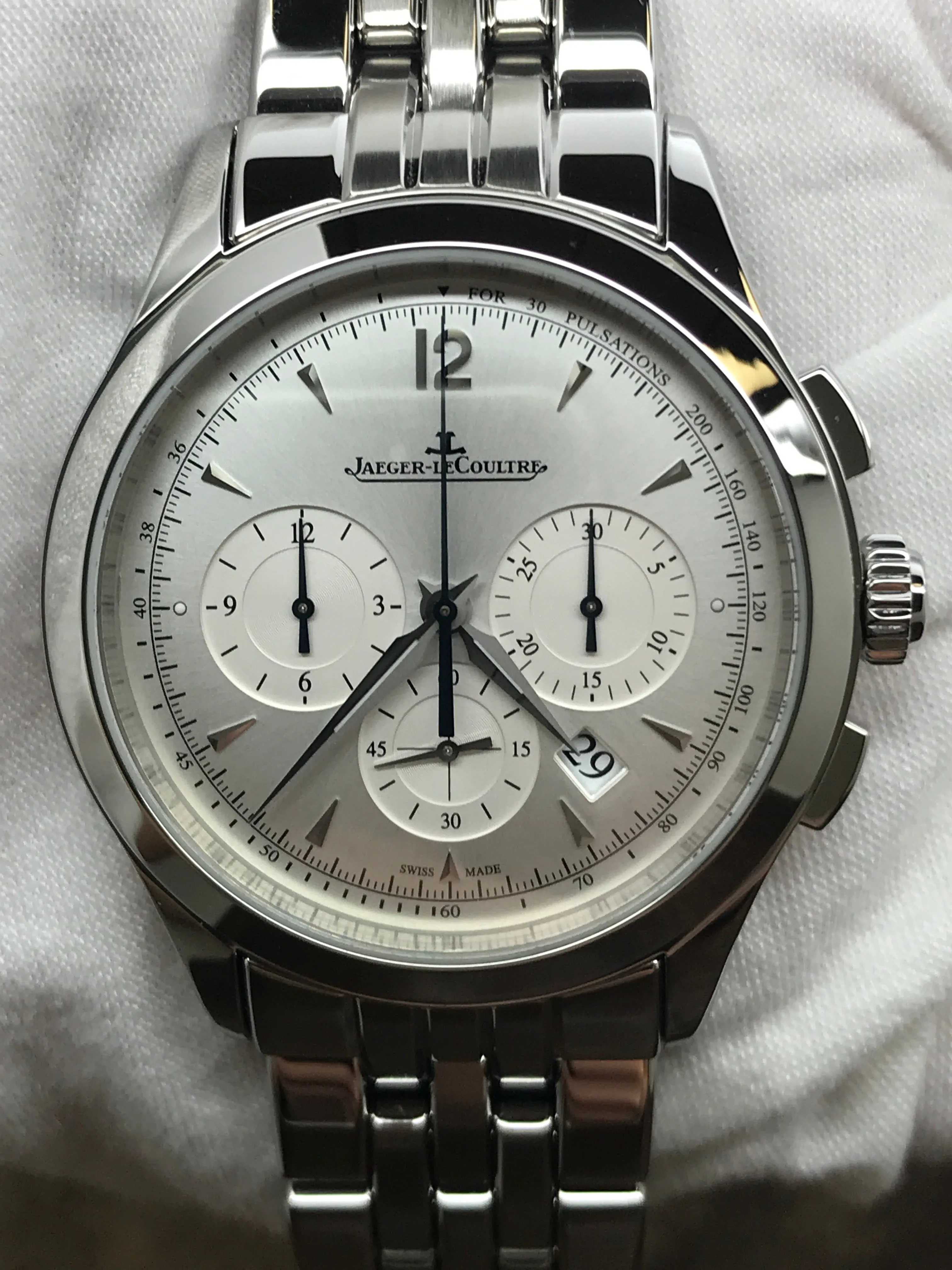 Jaeger-Lecoultre Master Chronograph Q1538120 Silver Dial Automatic Men's Watch