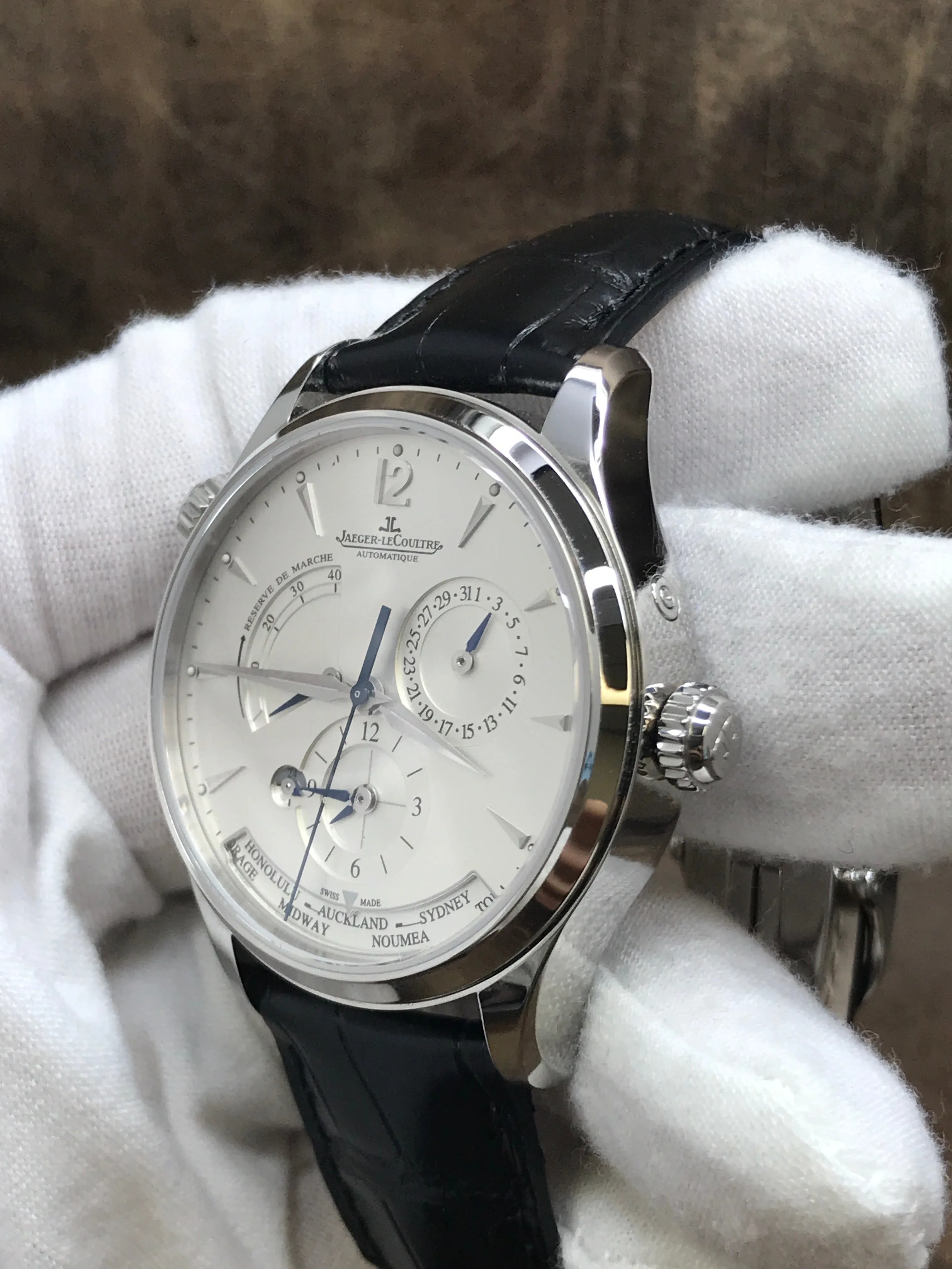 Jaeger-Lecoultre Master Geographic Q1428421 Silver Dial Automatic Men's Watch