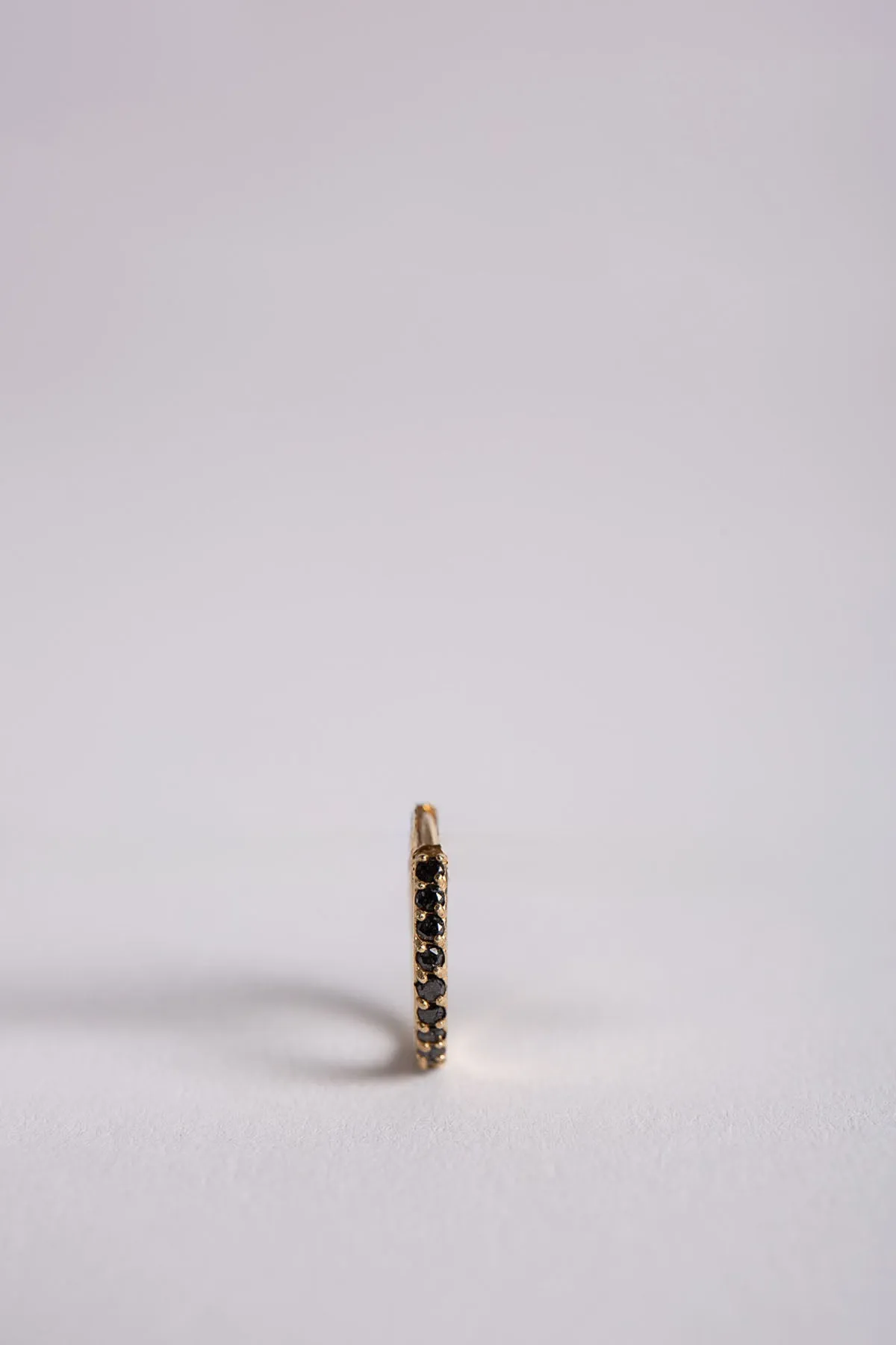 JOANNE FISKE | BLACK DIAMOND HOOP EARRINGS