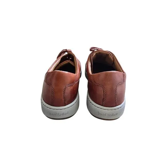Josef Seibel David 03 Cognac Brown Leather Comfort Casual Sneaker Size 46 / 12US