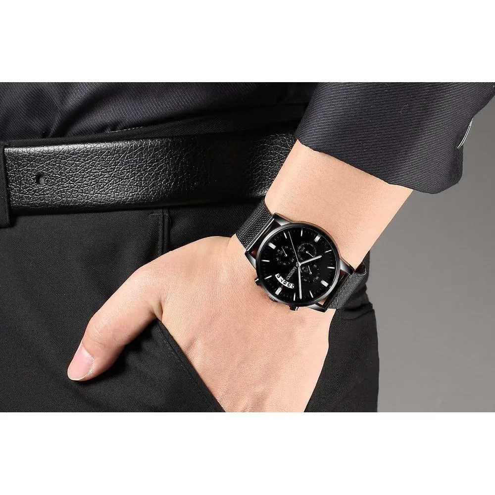 KASHIDUN. Men's Watches Sporty Casual Quartz Analog Watches Military Multi-functions 24 Hours Time with Calendar