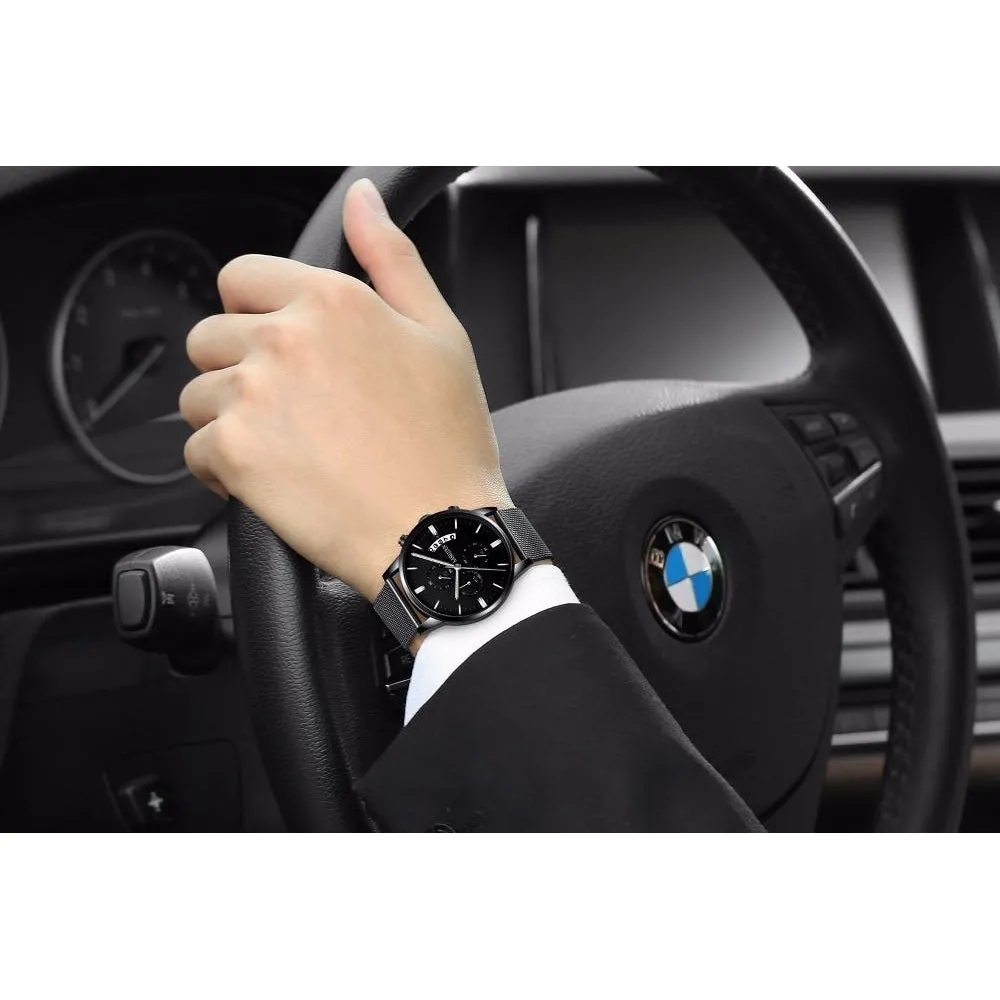 KASHIDUN. Men's Watches Sporty Casual Quartz Analog Watches Military Multi-functions 24 Hours Time with Calendar