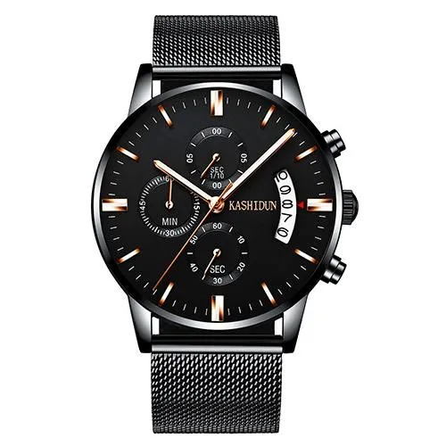 KASHIDUN. Men's Watches Sporty Casual Quartz Analog Watches Military Multi-functions 24 Hours Time with Calendar