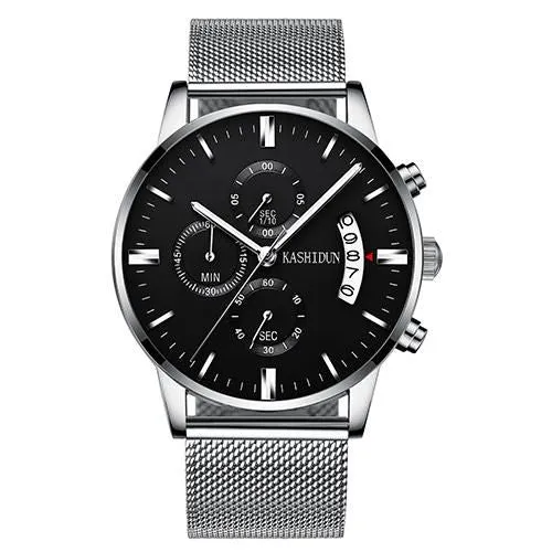 KASHIDUN. Men's Watches Sporty Casual Quartz Analog Watches Military Multi-functions 24 Hours Time with Calendar