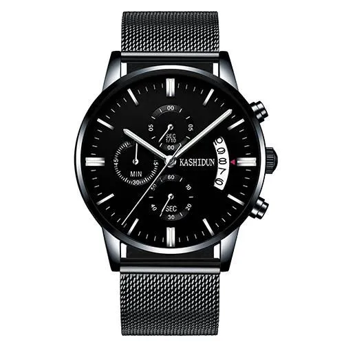 KASHIDUN. Men's Watches Sporty Casual Quartz Analog Watches Military Multi-functions 24 Hours Time with Calendar