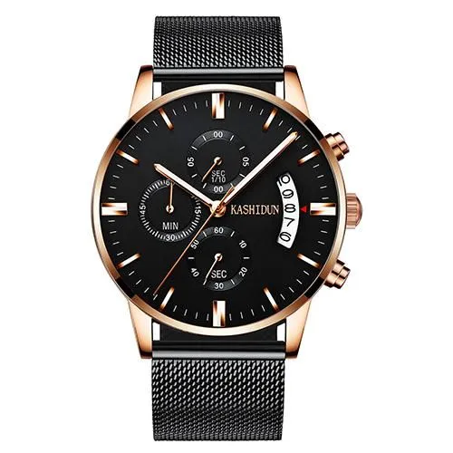 KASHIDUN. Men's Watches Sporty Casual Quartz Analog Watches Military Multi-functions 24 Hours Time with Calendar