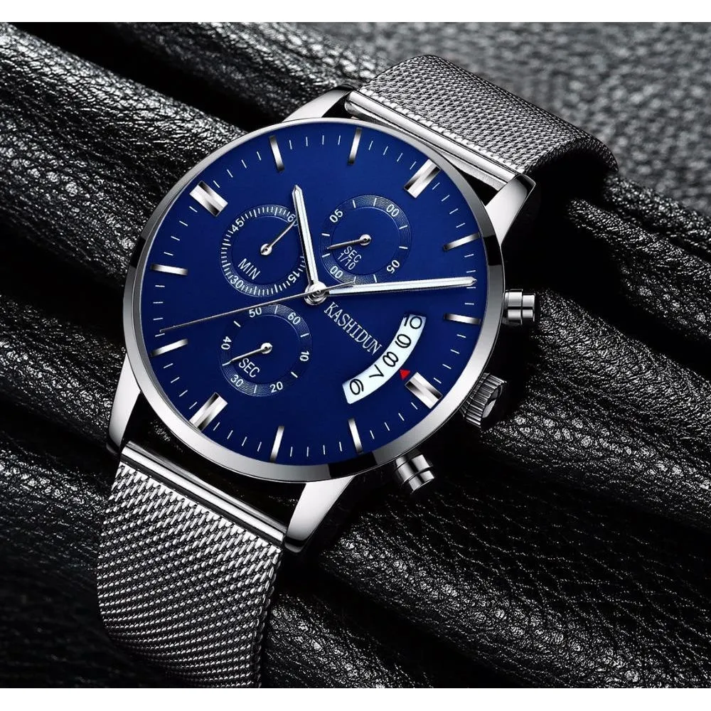 KASHIDUN. Men's Watches Sporty Casual Quartz Analog Watches Military Multi-functions 24 Hours Time with Calendar