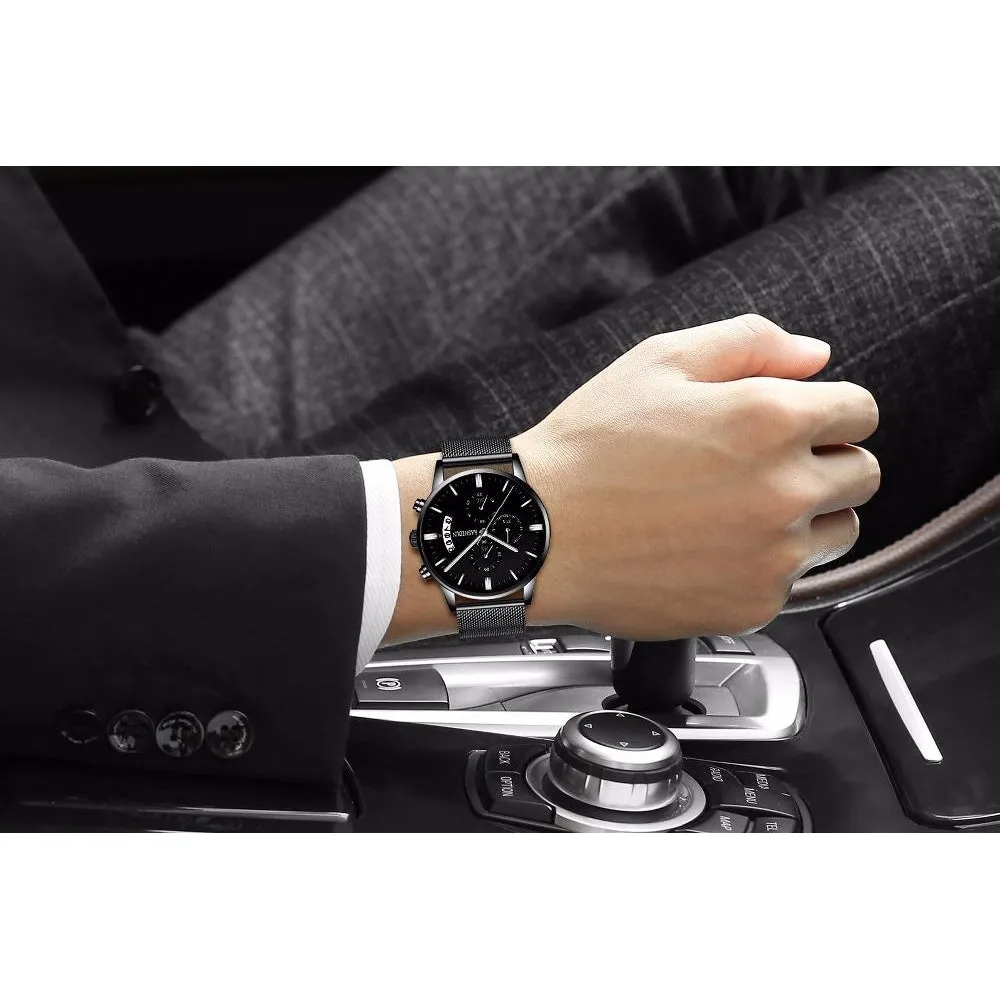 KASHIDUN. Men's Watches Sporty Casual Quartz Analog Watches Military Multi-functions 24 Hours Time with Calendar