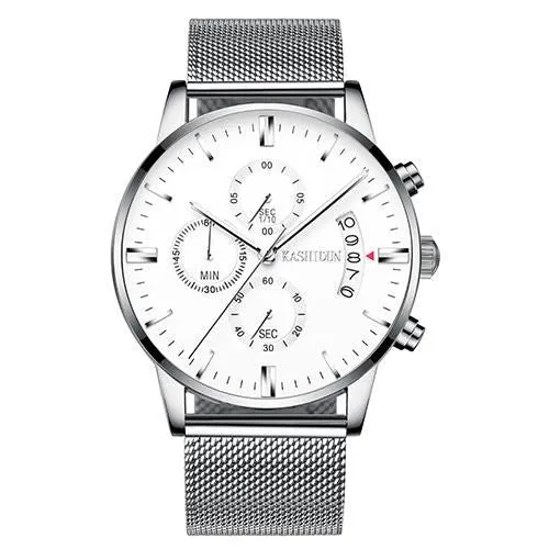 KASHIDUN. Men's Watches Sporty Casual Quartz Analog Watches Military Multi-functions 24 Hours Time with Calendar