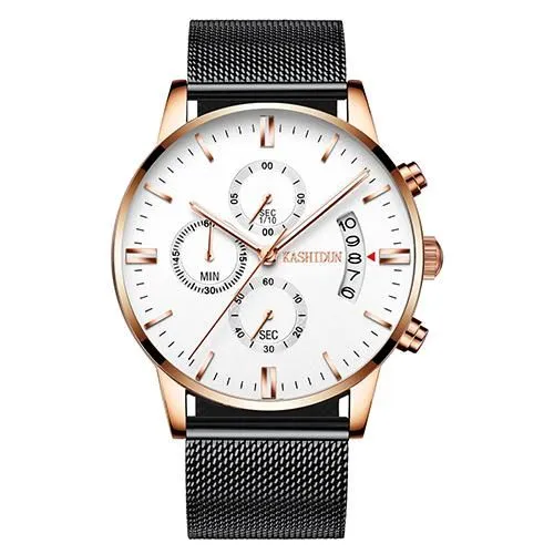 KASHIDUN. Men's Watches Sporty Casual Quartz Analog Watches Military Multi-functions 24 Hours Time with Calendar