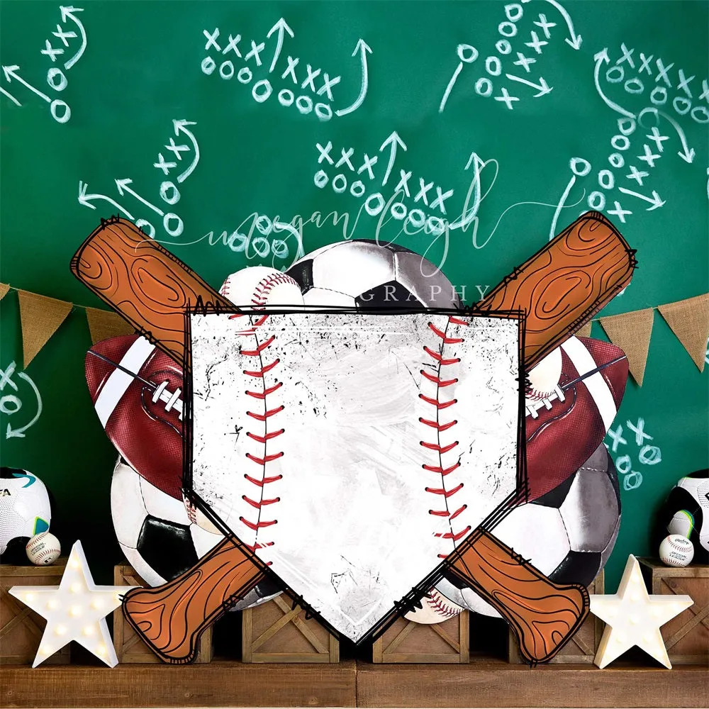 Kate Sports Strategy Chalkboard Backdrop Designed by Megan Leigh Photography