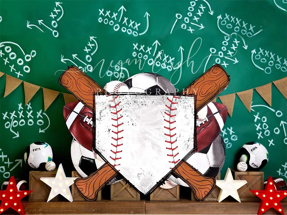 Kate Sports Strategy Chalkboard Backdrop Designed by Megan Leigh Photography