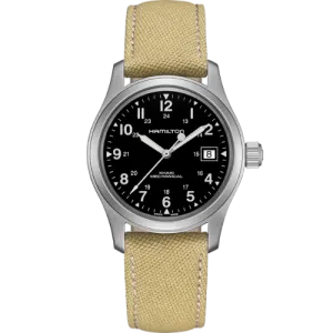 Khaki Field Officer Handwinding Black Dial 38mm Watch -H69439933