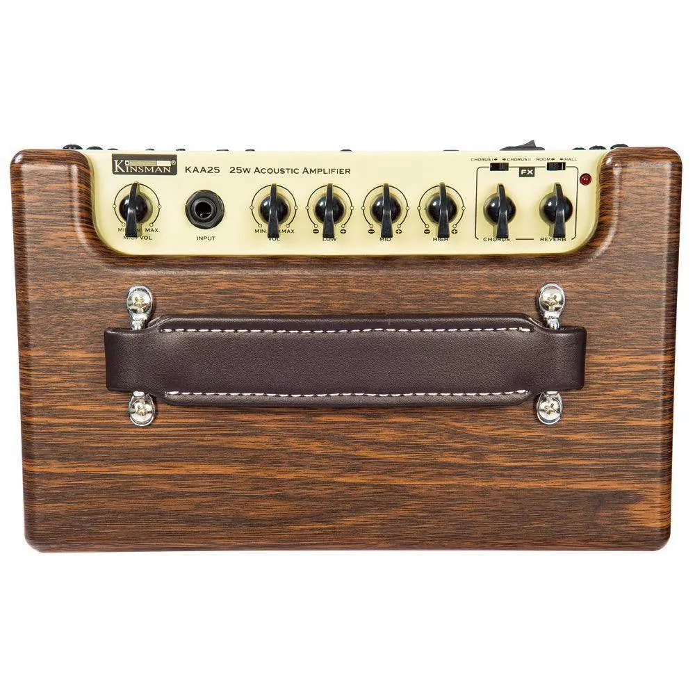 Kinsman 25w Acoustic Amp ~ Mains/Battery Power/Bluetooth® ~ Wood