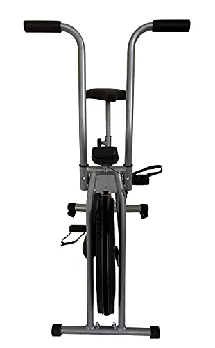 Kobo Imported AB-5 Air Bike Deluxe Exercise Cycle with Fixed Handle and Digital LCD Display Monitor
