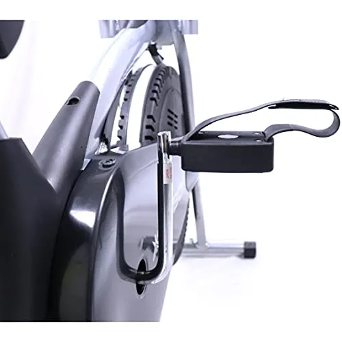 Kobo Imported AB-5 Air Bike Deluxe Exercise Cycle with Fixed Handle and Digital LCD Display Monitor