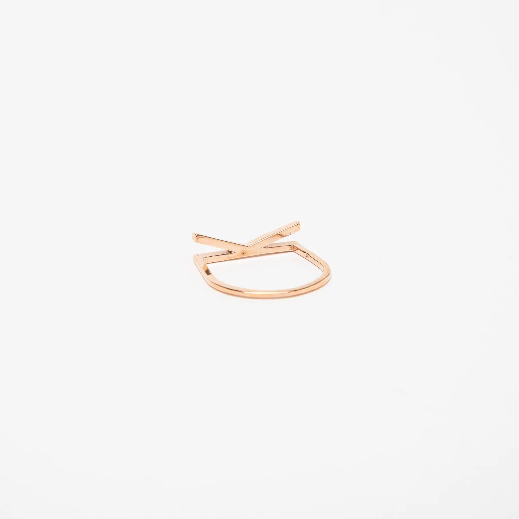 KWIT | 14K ROSE GOLD LETTER K RING