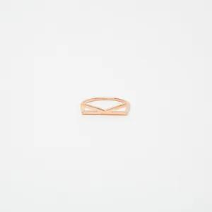 KWIT | 14K ROSE GOLD LETTER K RING