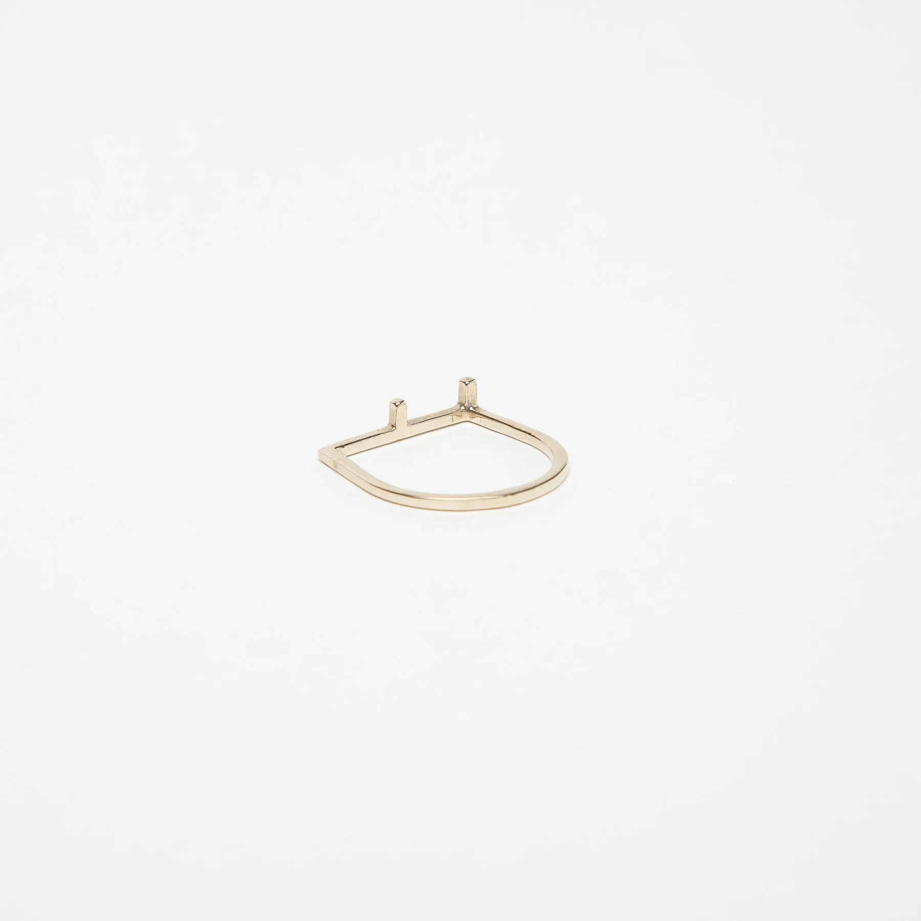 KWIT | 14K WHITE GOLD LETTER F RING