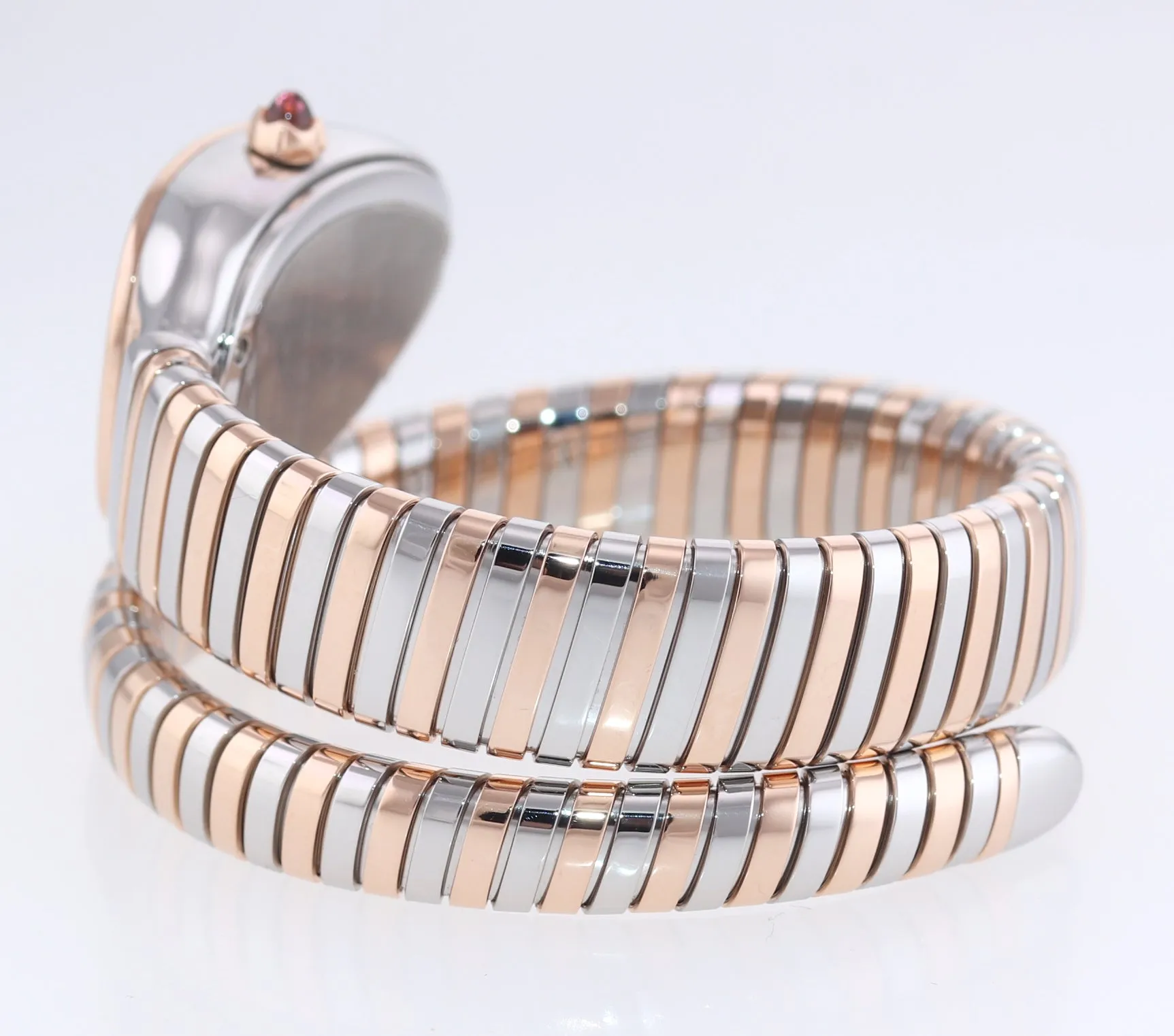 Ladies Bvlgari Bulgari Tubogas Serpenti Two Tone SP 35 SPG Diamond Watch