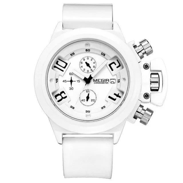 Lava Engraved Silicone Black Watch